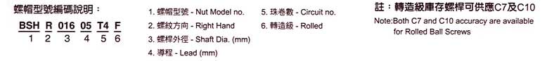 BSHR01205C1FC10、滾珠絲杠軸承